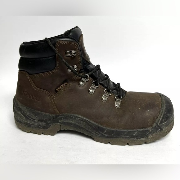 Rocky Mens Worksmart Comp Toe Boot Brown Size 8W